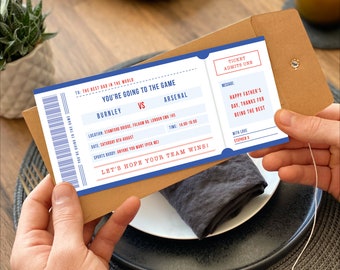 Surprise Game Ticket | Game Ticket Gift, Football Game Reveal, Soccer Game Reveal, Surprise Game Ticket Gift, Sports Game Reveal Gift