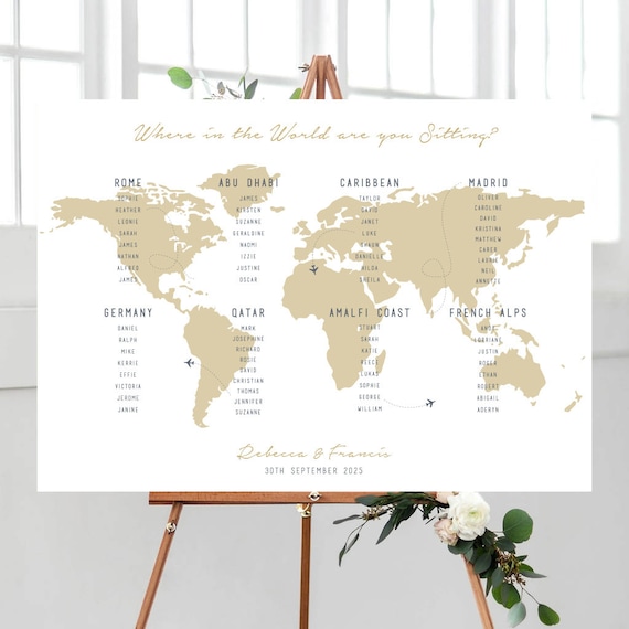 World Map Seating Plan