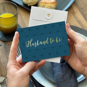 Husband To Be Gold Foil Wedding Card Husband to be, Future Husband Card, Wedding Morning Card, Wedding Card, Gold Foil Card image 2