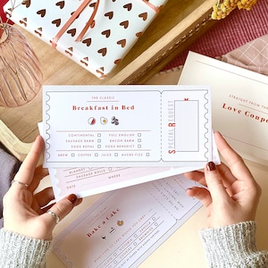 Directamente desde el corazón Cupones de amor / Cupones de amor, Regalo del Día de San Valentín, Regalo sorpresa de rasguño, Regalo reflexivo, Tarjeta de amor, Regalo de amor