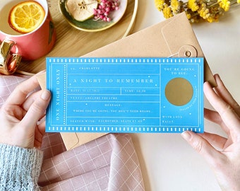 Theatre Scratch Off Ticket | Surprise theatre ticket scratch card, Personalised Gift, Theatre ticket scratch card, Surprise theatre gift