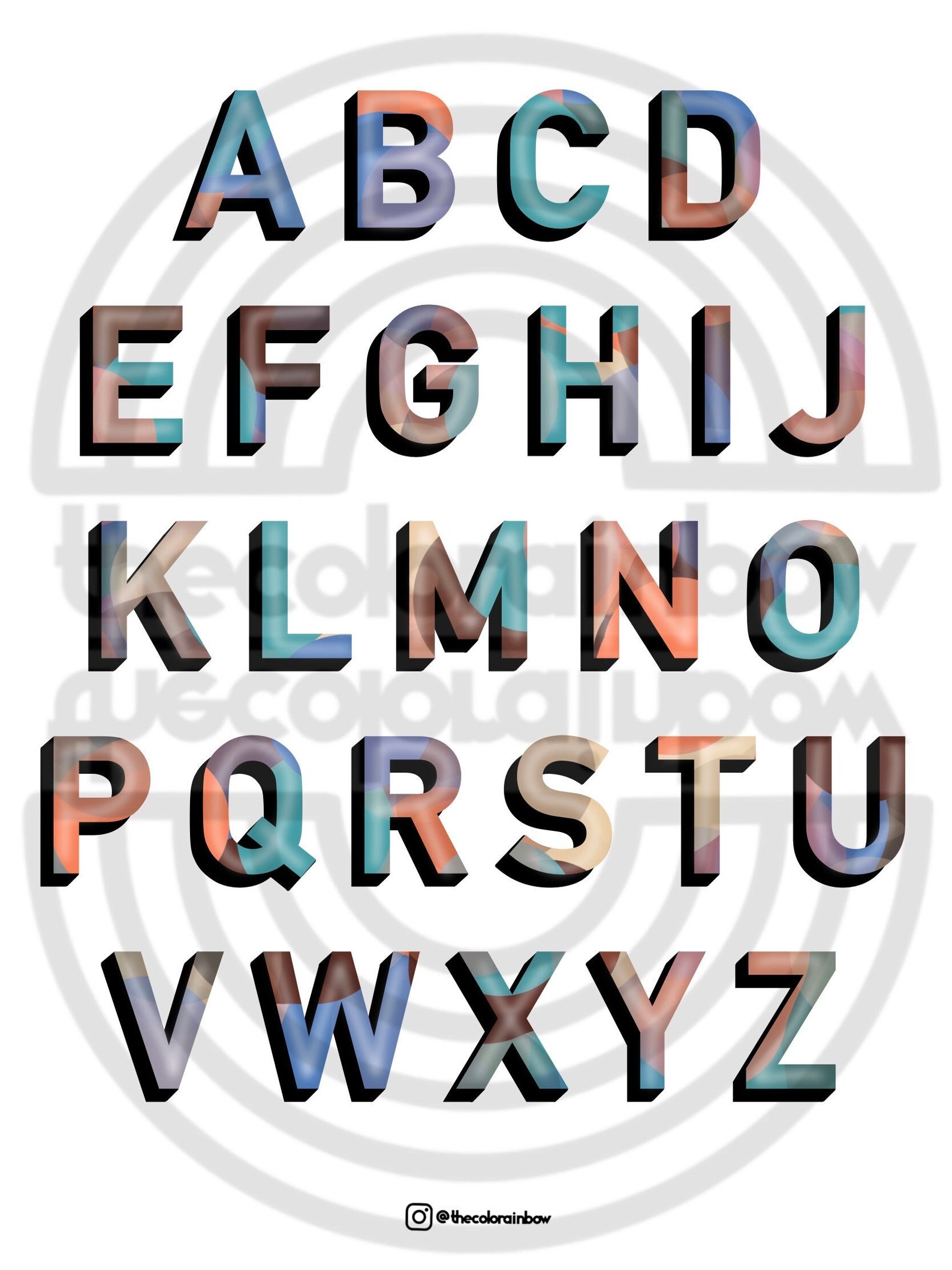Printable Multiple Abcs- Digital Download Print - Etsy