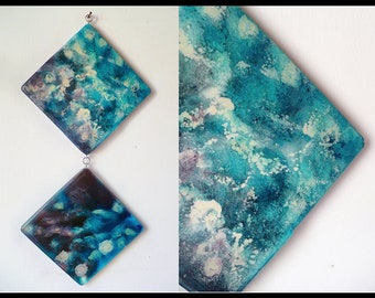 Epoxy resin home decor, ocean sea wall hanging, eco friendly resin home decoration, blue white purple wall art