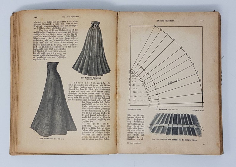 Collectors Item- Vintage Fashion Pattern Book in German Language Very rare Pattern Book Ich kann schneidern from 1908