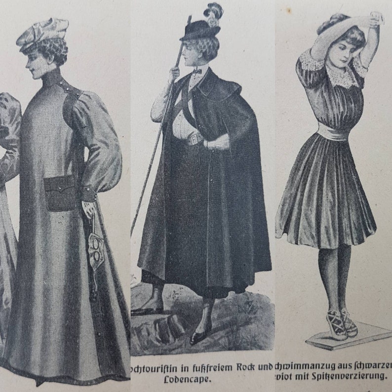 Collectors Item- Vintage Fashion Pattern Book in German Language Very rare Pattern Book Ich kann schneidern from 1908