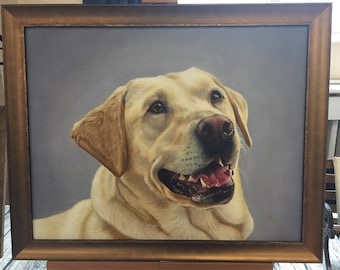 ORIGINAL oil painting of a LABRADOR