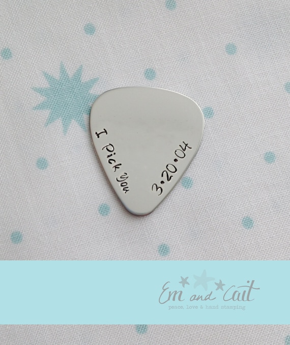 Personalized Guitar Pick Guitar Pick I pick you Custom Any Date