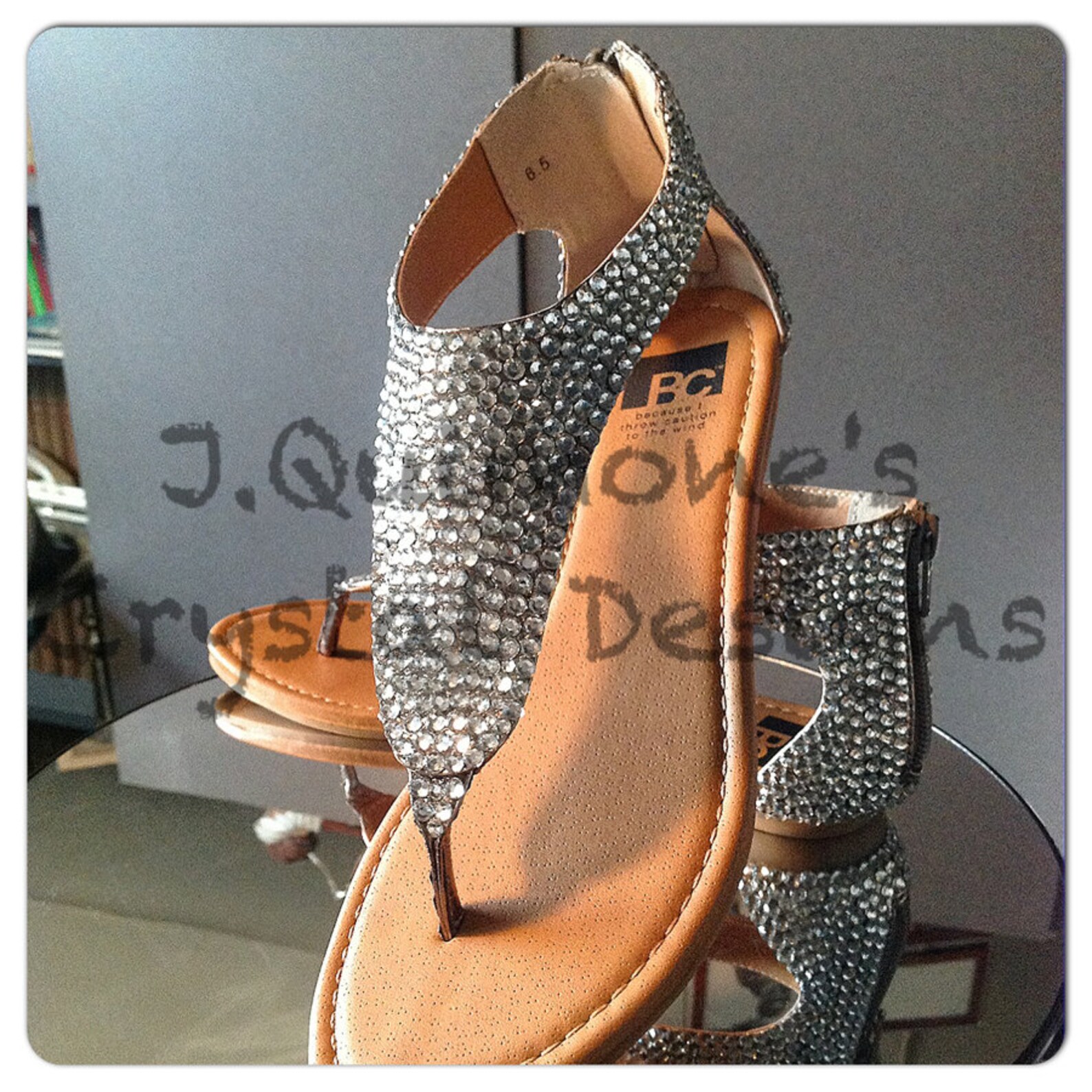 blinged out gladiator sandals