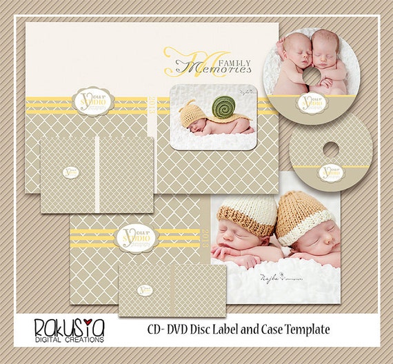Items similar to CD- DVD Disc Label and Cover Template for Photographers on Etsy
