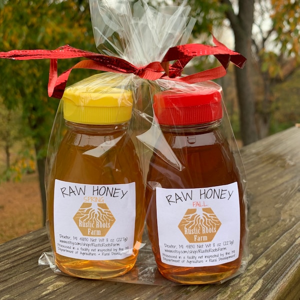 Holiday Honey Sampler (Spring & Fall Raw Michigan Honey)