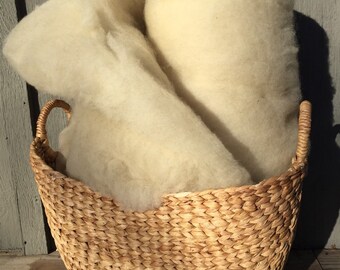 Organic, natural, soft wool batts: lap size (crib) blankets