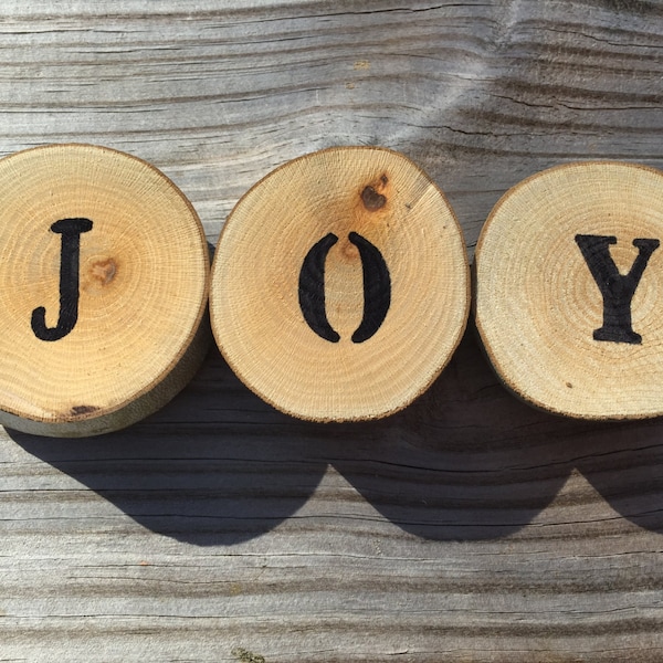 Rustic magnets: Create your own three or four letter word