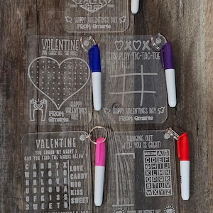 Valentine's Day Valentine Class / Team Gift Dry Erase Acrylic Activity Travel Card Classroom Treat box Gift