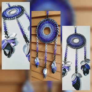 Chainmaille Dreamcatcher - Small, Purples