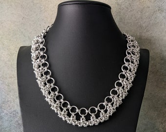 Byzantine-layered Choker Chainmaille Necklace