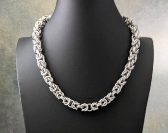 Chunky byzantinischen Weben Chainmaille Halskette