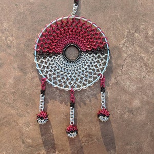 Chainmaille Dreamcatcher - Mittel, Pokeball