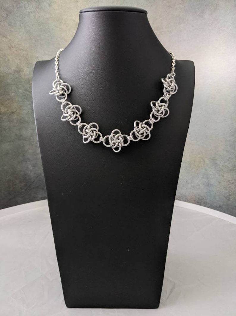 Chunky Persephone Weave Chainmaille Necklace image 1