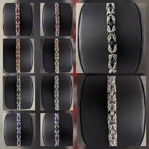 Byzantine Chunky Weave Chainmaille Bracelet - Multiple Color Options Available
