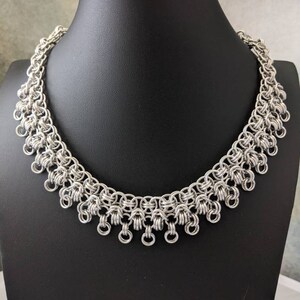 Rondo a la Byzantine Chainmaille Statement Necklace