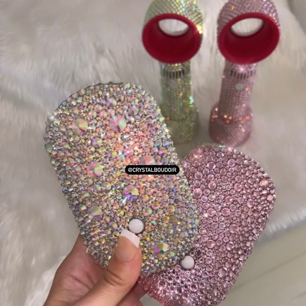 Custom Crystal Rechargeable Hand Fan For Eyelashes & Face