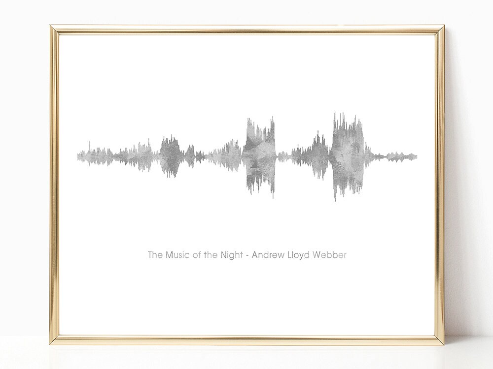 Soundwave print Sound wave art Song lyrics print Wedding Etsy