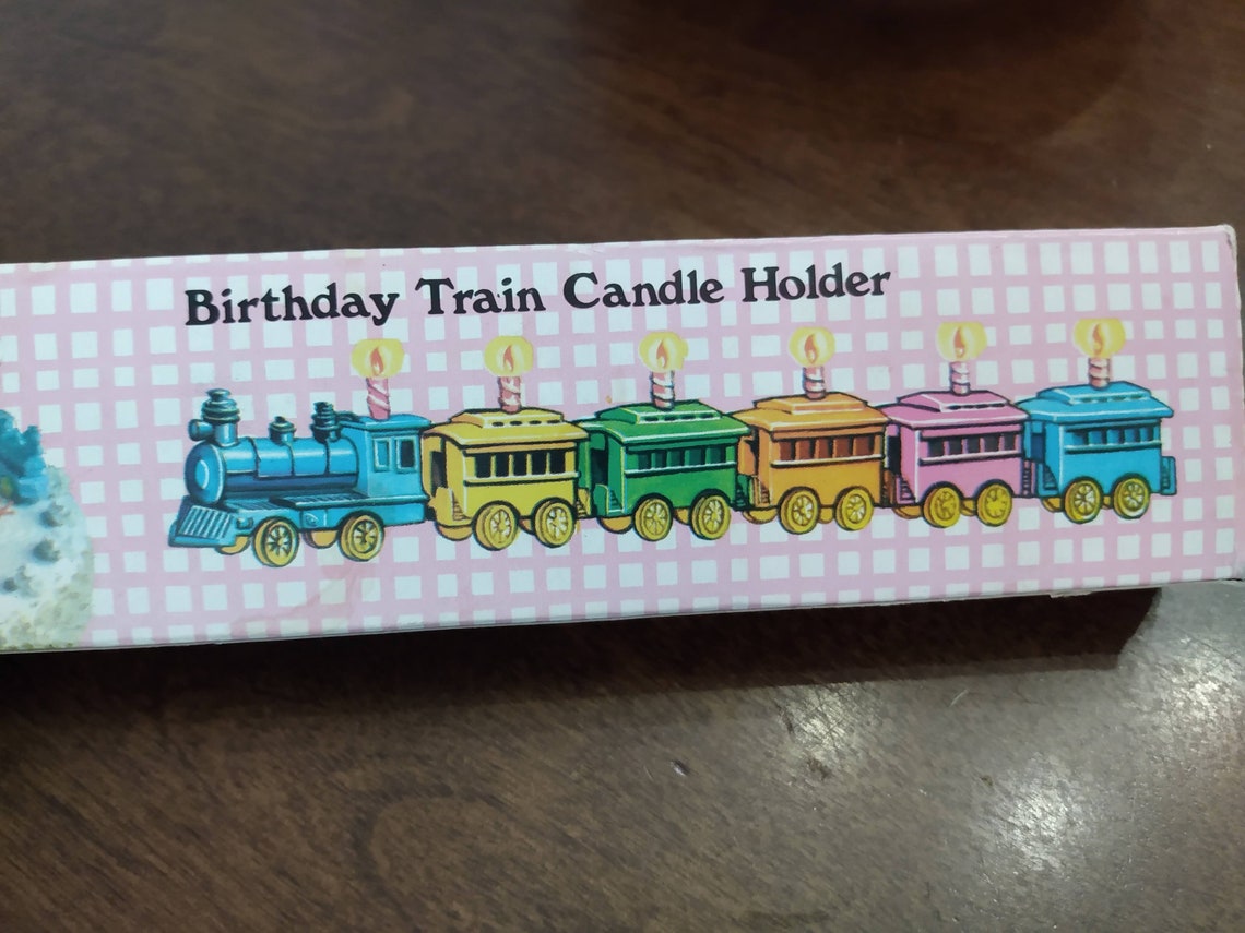 Birthday train candle holders new in original box 12 in Etsy