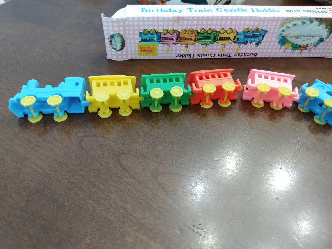 Birthday train candle holders new in original box 12 in Etsy