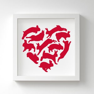 Rabbits Heart – Digital Download – Bunnies Love Heart