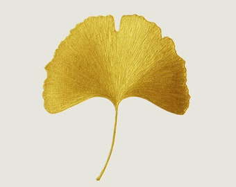 Ginkgo Leaf Artwork – Digital Download – Handmade Faux Gold Style