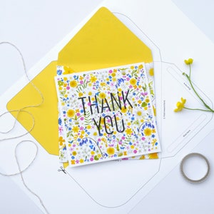 Druckbare Karte – Digitaler Download – Britische Wildblumen – Personalisieren & Gestalten Sie Ihre Eigene – Blank Inside