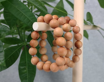 12mm Natural Cedar Wood Aromatherapy Diffuser Bracelets