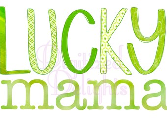 Lucky Mama St Patrick’s Day Graphic for Printing