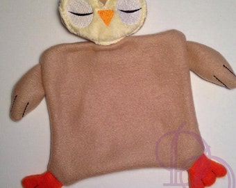 Owl Animal Blanket ITH Embroidery Design with PDF Tutorial DIY