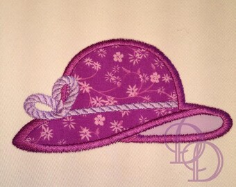 Floppy Hat Applique Embroidery Design In Three Hoops Sizes