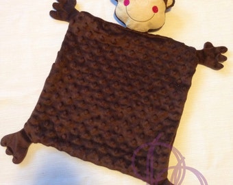 Monkey Animal Blanket ITH Embroidery Design with PDF Tutorial