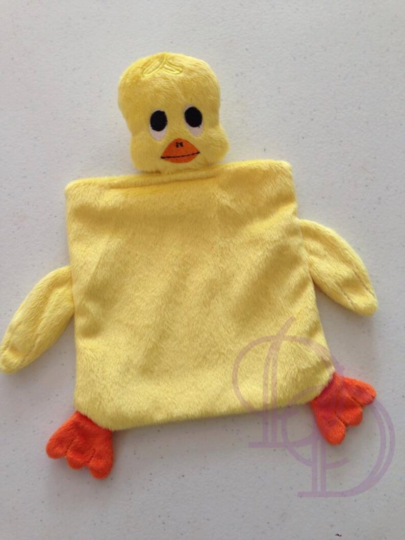 Duck Animal Blanket ITH Embroidery Design with PDF Tutorial image 1