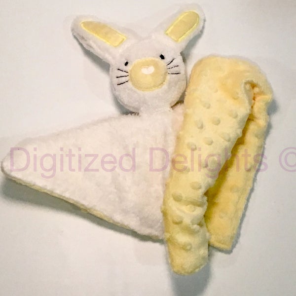 New Bunny Animal Blanket ITH Embroidery Design with PDF Tutorial