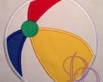 Beach Ball Applique Embroidery Design In Three Hoops Sizes