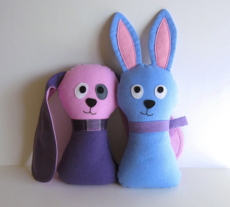 Easter Bunny Sewing Pattern DIY Stuffed Easter Hoppy Loppy | Etsy