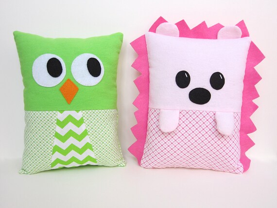 Hedgehog Owl Pillow Sewing Pattern Pdf Kawaii Tutorial With Etsy