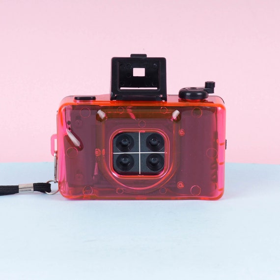 New Pink 35mm Film Camera: Action Cam with 4 Lenses