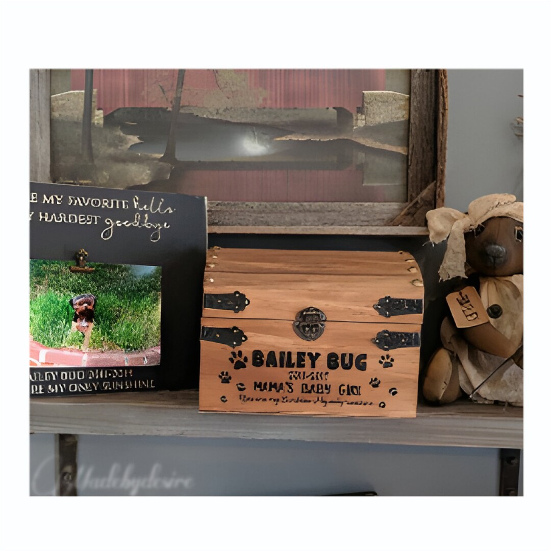 Pet Memory Box Pet Keepsake Box Memorial Box in Memory Etsy