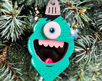 Décoration de Noël monstre en bois fait main