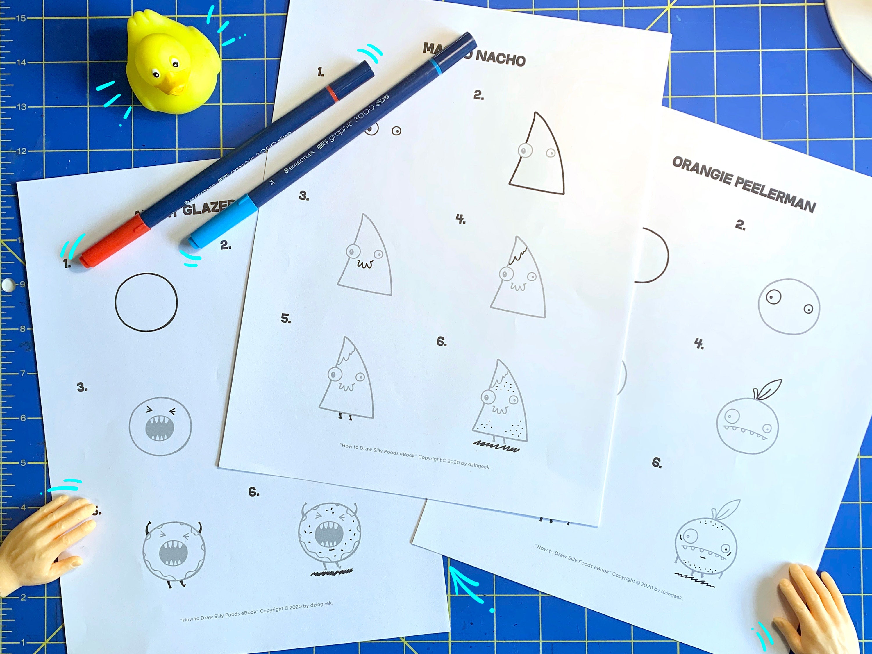 How to Draw Silly Foods - Printable Digital Download - Etsy