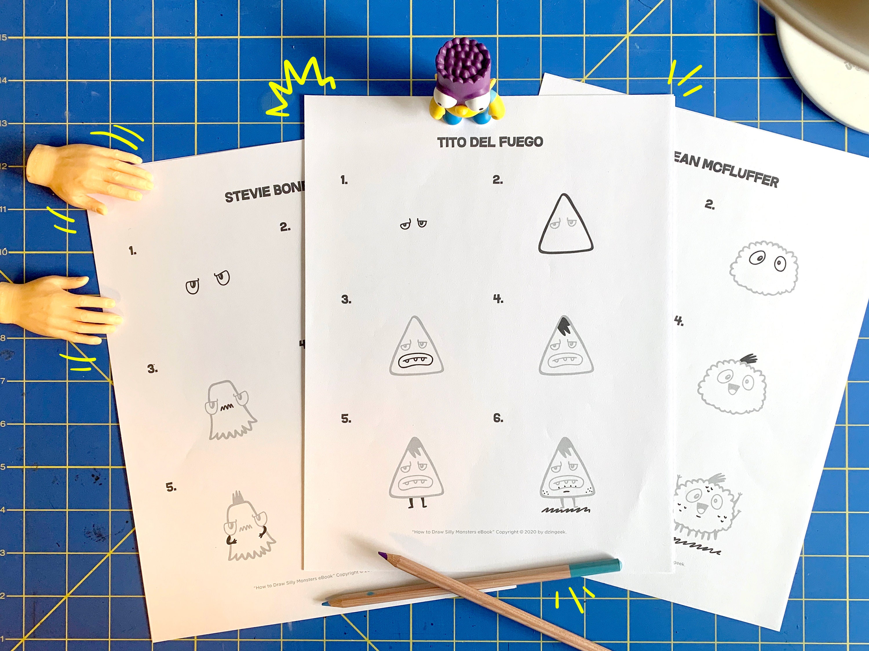 How to Draw Silly Monsters - Printable Digital Download - Etsy