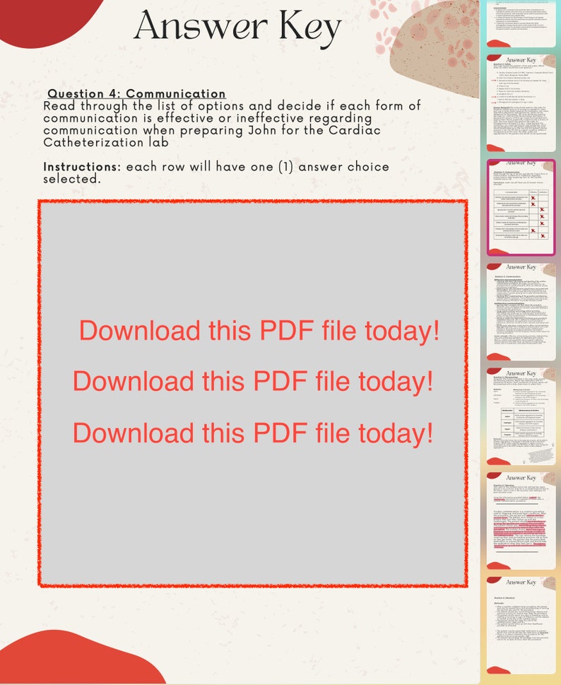 NGN Case Study Cardiac PDF Etsy