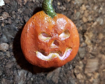 Handmade Jack-O-Lantern Pin