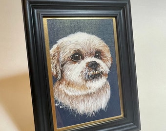 Custom Pet Portrait Framed 5×7"