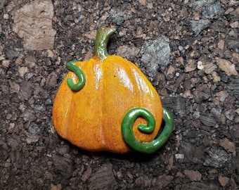 Handmade Pumpkin Pin